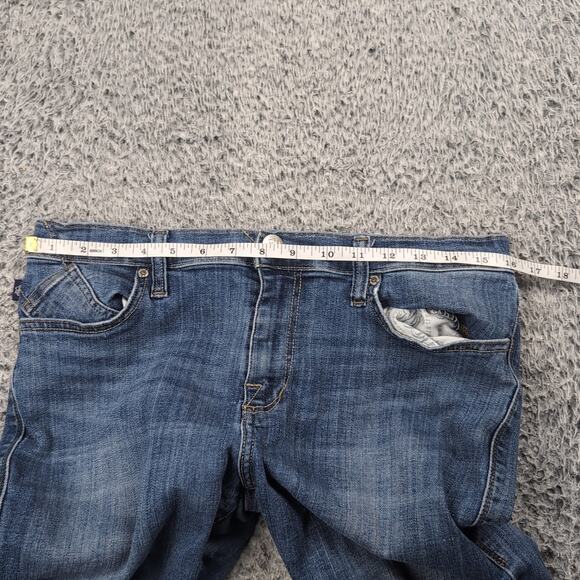 Rock & Republic Jeans Women 14 Blue Straight Leg Distressed Mid Rise Stretch - Picture 6 of 10